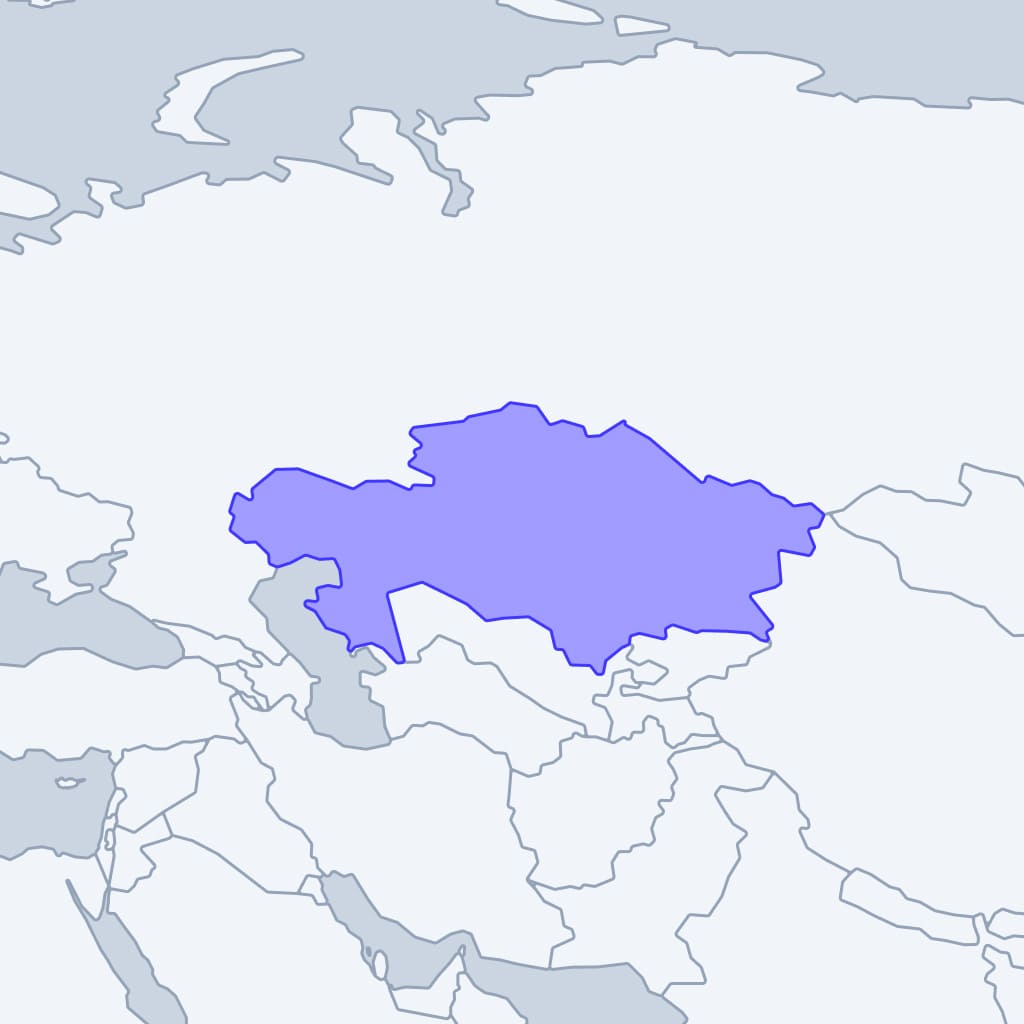 Kazakhstan: map of visa-free countries