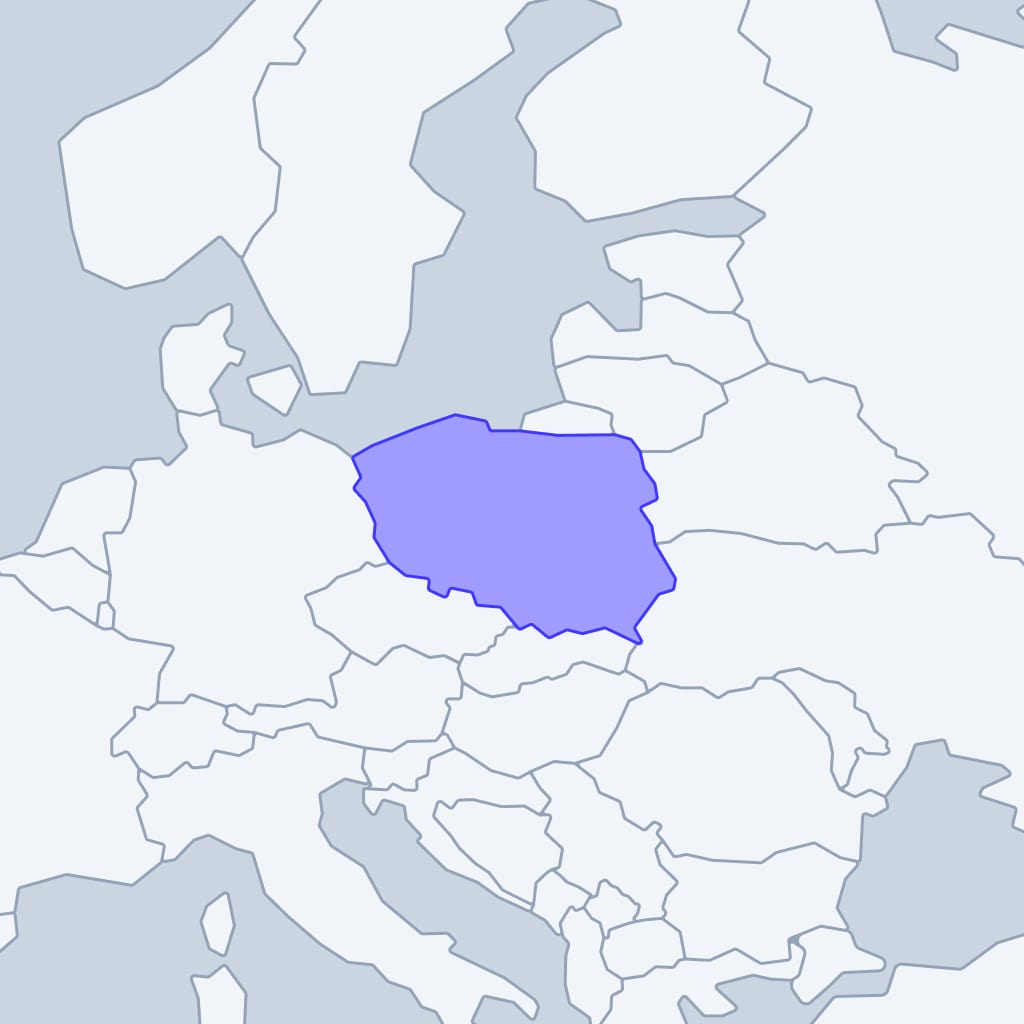 Poland Poland: map of visa-free countries